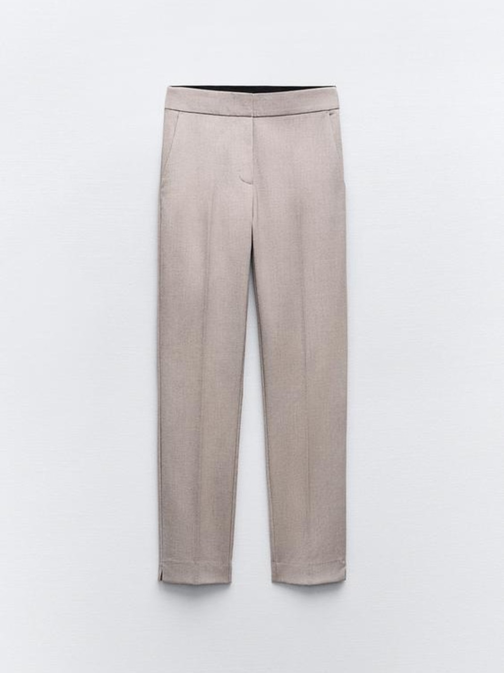Zara Jogger Waist Pants in Camel/White